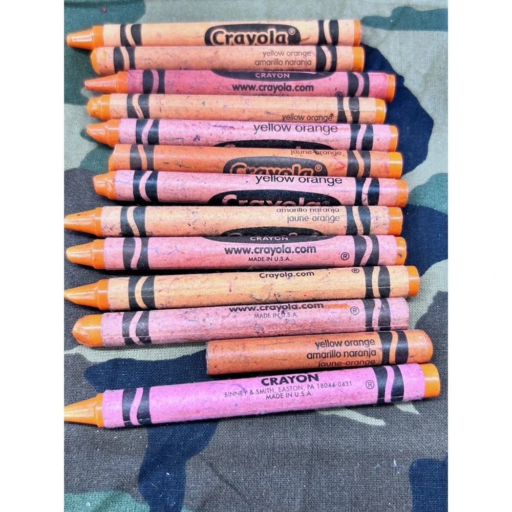 Rare Crayola Lot Red Orange Yellow Orange Bulk Art Supplies Binney & Smith